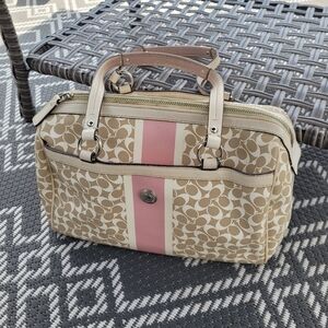 Coach Boston Handbag F15132 Signature Vintage Bag